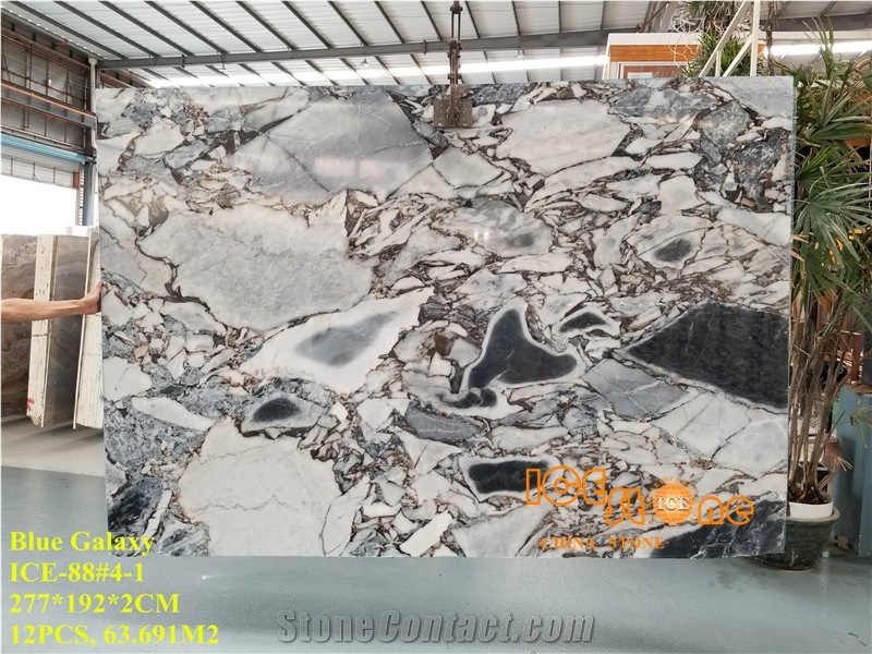 China Ocean Blue Black Polished Marble Tiles & Slabs/Chinese Grey/Mystery Galaxy Beauty/Cheap Price/Quantity/Floor Wall Covering