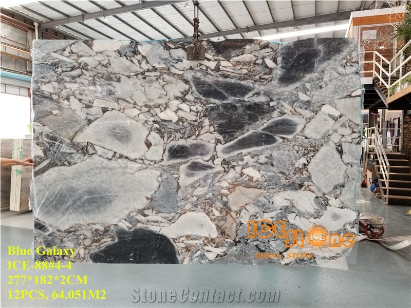 China Ocean Blue Black Polished Marble Tiles & Slabs/Chinese Grey/Mystery Galaxy Beauty/Cheap Price/Quantity/Floor Wall Covering