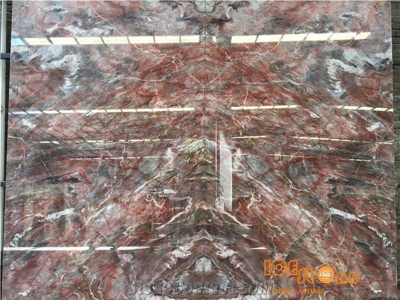 China Venice Red,Good for Bookmatch,Chinese Red Slab Marble,