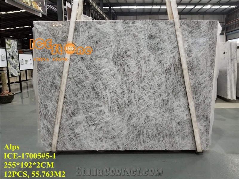 China Zhechuan Silver Fox Alps White Marble Tiles & Slabs