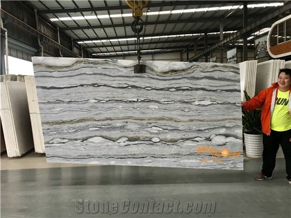 High Quality China Wooden Pattern Marble Own Quarry Slab Tiles