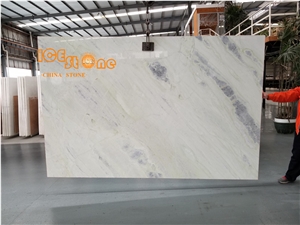 Light Jade Marble Slab and Tile Bookmatch for Wall Cladding