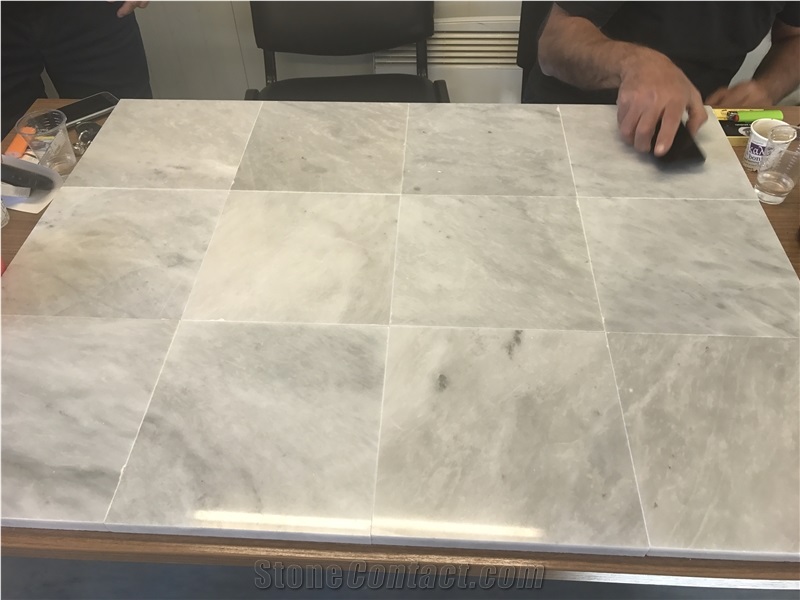 White-Grey Marble Polished Book-Match Big Slabs&Tiles