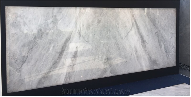 White-Grey Marble Polished Book-Match Big Slabs&Tiles