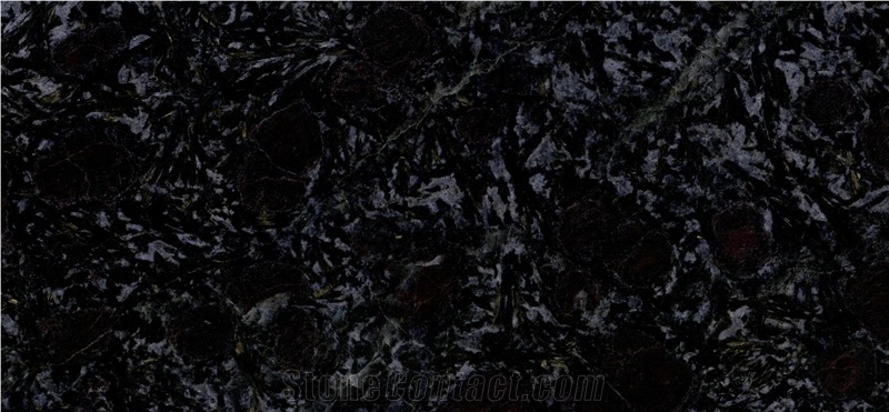 Night Rose Granite,Silhouette Black Granite Slabs & Tiles