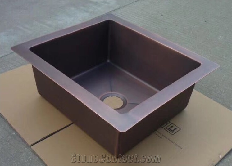 Square Bronze Sink, Square Copper Sink, Square Brass Sink