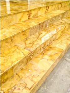 Hand Carved Jerusalem Gold Limestone Stairs & Steps