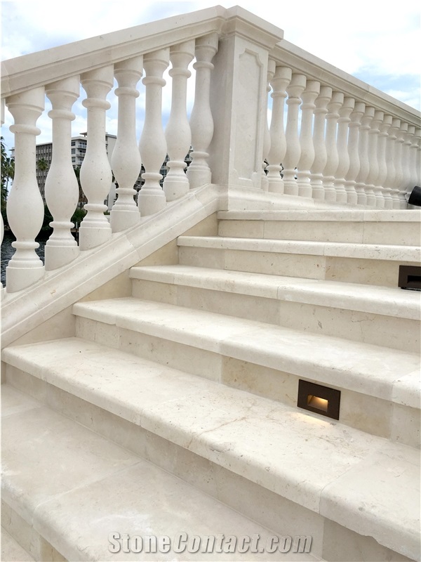 Hand Carved Jerusalem Limestone Stairs & Steps