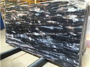 Best Price Venice Black Marble/ Louis Black Slabs/ Louis Black/ Nice Decorated Stone/ Good for Project/ Bookmatch/ Interior Wall and Floor Covering