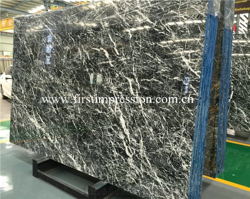 Cheapest Italy Black Marble Slab & Tiles/ Black and White Slab/ Bathroom/ Background/ Decoration for Wall & Floor Covering