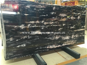 High Quality & Best Price Venice Black Marble/ Louis Black Slabs/ Nice Decorated Stone/ Good for Project/ Bookmatch/ Interior Wall and Floor Covering