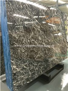 New Polished Italy Black Marble Slab & Tiles/ Black and White Slab/ Bathroom/ Background/ Decoration for Wall & Floor Covering