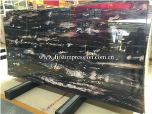 Popular Venice Black Marble/ Louis Black Slabs/ Louis Black/ Nice Decorated Stone/ Good for Project/ Bookmatch/ Interior Wall and Floor Covering