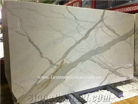 Statuario White Marble Slab ,Calacatta Gold Tiles ,White Marble Slab