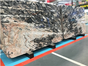 Venice Black Marble/ Louis Black Slabs/ Louis Black/ Nice Decorated Stone/ Good for Project/ Bookmatch/ Interior Wall and Floor Covering