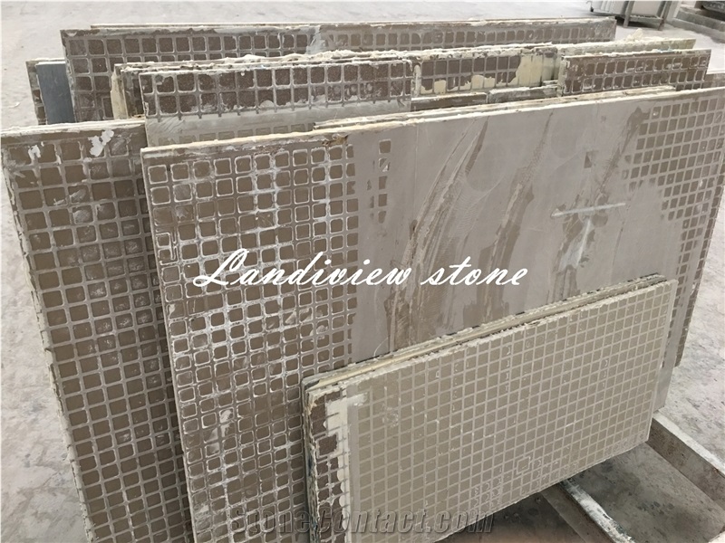 Marble Laminated Ceramic Composite Tiles, Ceramic Backed Panels, Lightweight Stone Panels