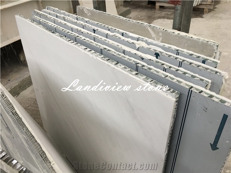 White Marble Aluminium Honeycomb Panel, Light Weight Marble Aluminium Homenbomb Composite Tiles