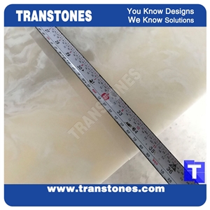 Persian White Alabaster Stone Artificial Onyx Slabs Translucent Stone for Counter Tops Kitchen Table
