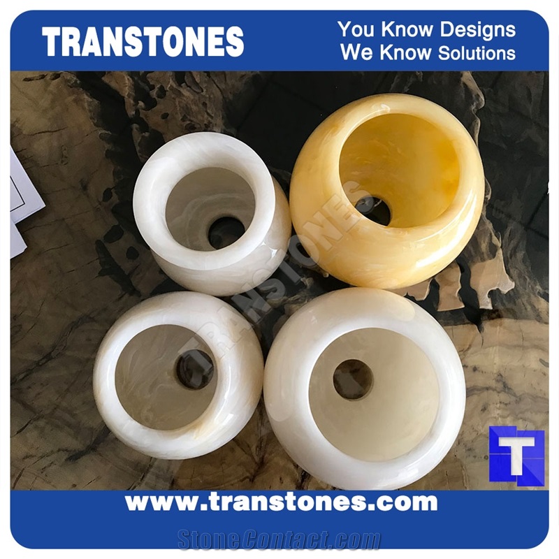 Translucent Stone Vase Artificial Stone Lamps