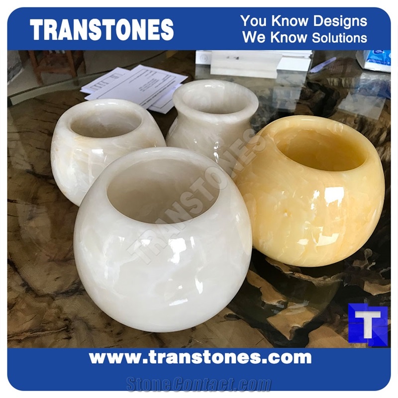 Translucent Stone Vase Artificial Stone Lamps