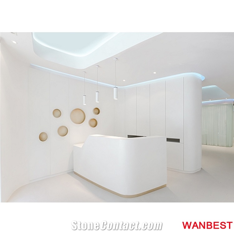 Luxury Acrylic White L Shape Hospital Clinic Reception Desk from China ...