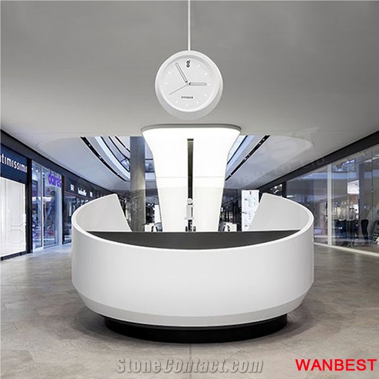 Luxury Artificial Marble Hotel Company Lobby Hall Round