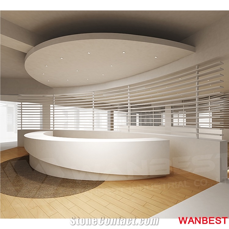Luxury Artificial Marble Hotel Company Lobby Hall Round Reception Marble Hotel Company Lobby Hall Round