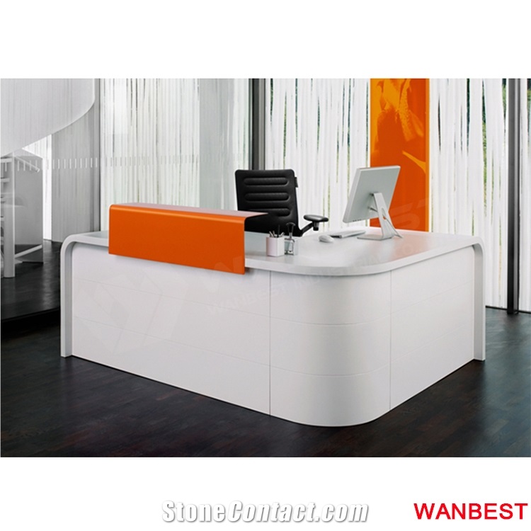 Wholesale Acrylic L Shaped Spa Office Salon Reception Desk Design
