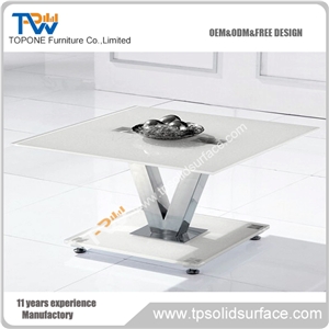 Round White Marble Stone Office Furniture End Table Tops, Oem Furniture Factory Modern Home End Coffee Table Tops Design Oem Furniture