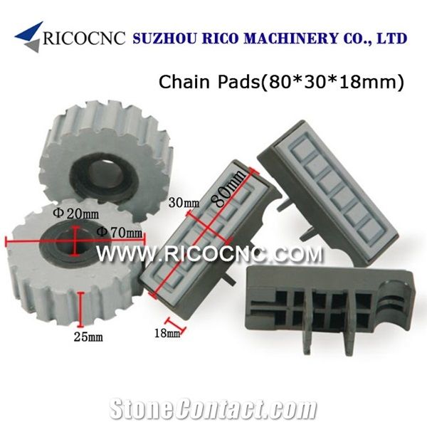 Homag Chain Pads, 80x30x18mm Chain Track Pads, Edgebander Chain Pads, Cnc Track Pads for Edgebanding Machine