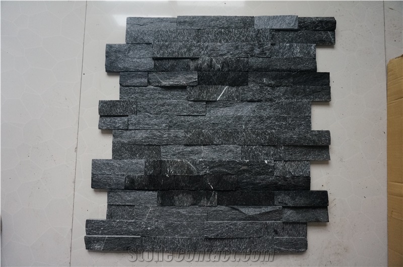 Black Quartzite Culture Stone,Natural Ledge,Interior Stone