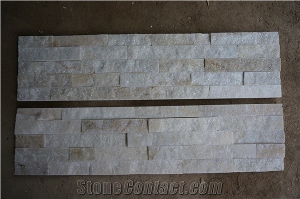 White Quartzite Culture Stone,Natural Ledge,Interior Stone