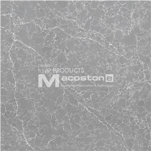 Artificial Grey Calacatta Quartz Stone Slab, Marble Look Vein