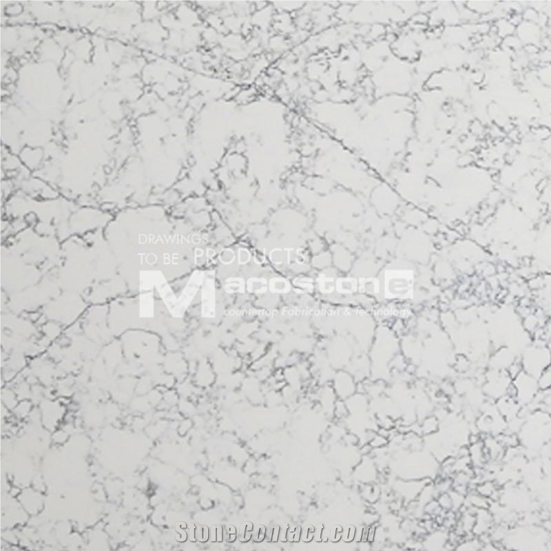 Calacatta White Quartz Stone Slab/Quartz Surfaces for Bathroom Kitchen