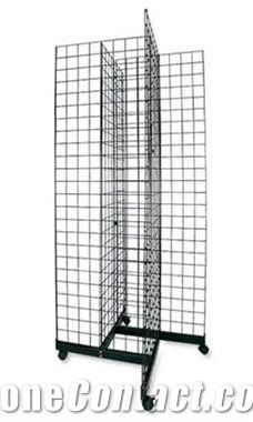 Black 4-Way Wire Grid Towe with Sample Board for Mosaic Ceramic Tile