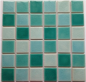 Glazed Crackle Ceramic Swimming Pool Mosaic Tile