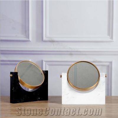 Mirror with Marble Stand,Marble Desk Mirror