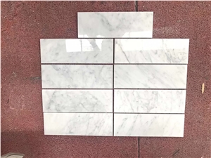 Bianco Carrara a White Italy Marble Polished Skirting Tiles,Marble Wall Covering Machine Cutting Panel with Good Packing