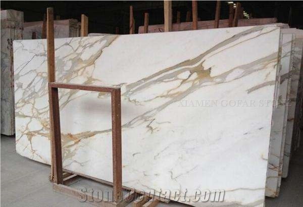 Italy Calacatta Gold White Marble Kitchen Countertop Hotel Project Worktop,Islands Top