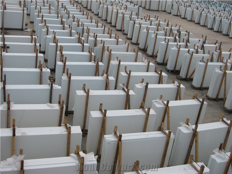 Pure White Crystallized Stone Slab,Nano Glass Panel Tile Factory Price