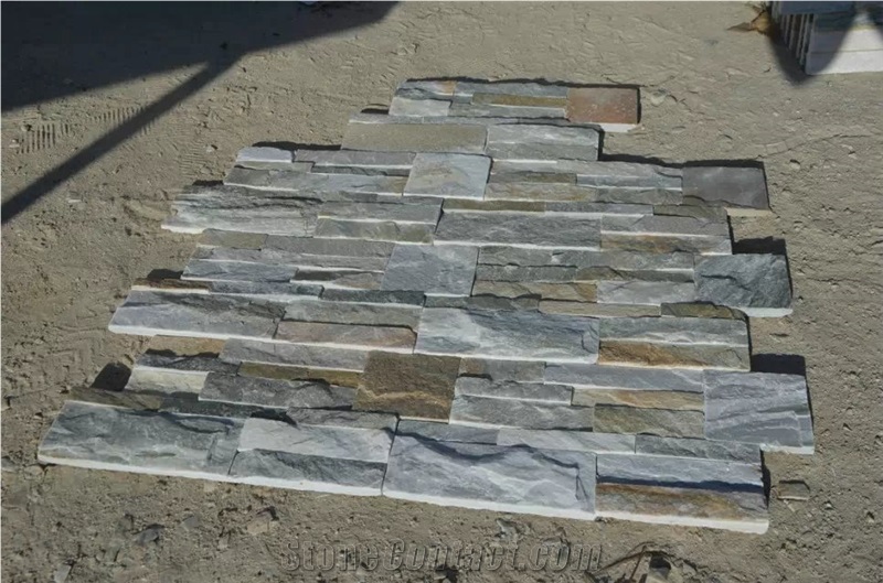 China Multicolor Cultured Stone,Slate Wall Cladding,Natural Split Surface Hotel Floor Skirting,Manufactured Outdoor Decoration Design