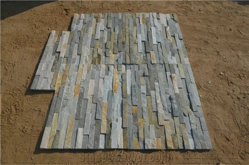 China Multicolor Cultured Stone,Slate Wall Cladding,Natural Split Surface Hotel Floor Skirting,Manufactured Outdoor Decoration Design