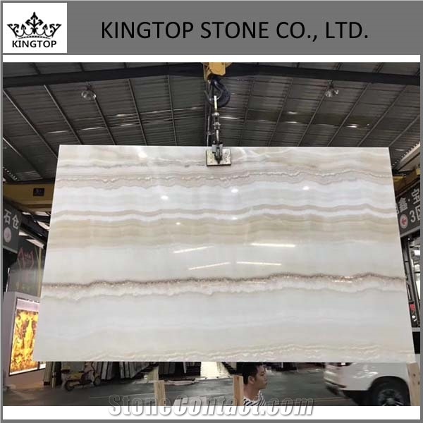 Own Factoryturkey White Tiger Onyx,Straight Veining Slabs,Floor Tile