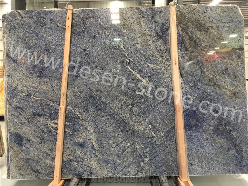 Azul Bahia Granite Slabs&Tiles, Blue Bahia/Bahia Azul/Bahia Blue/Ascas Blue/Ascas Azul Granite Slabs&Tiles, Luxury Granite Stone Hotel Project