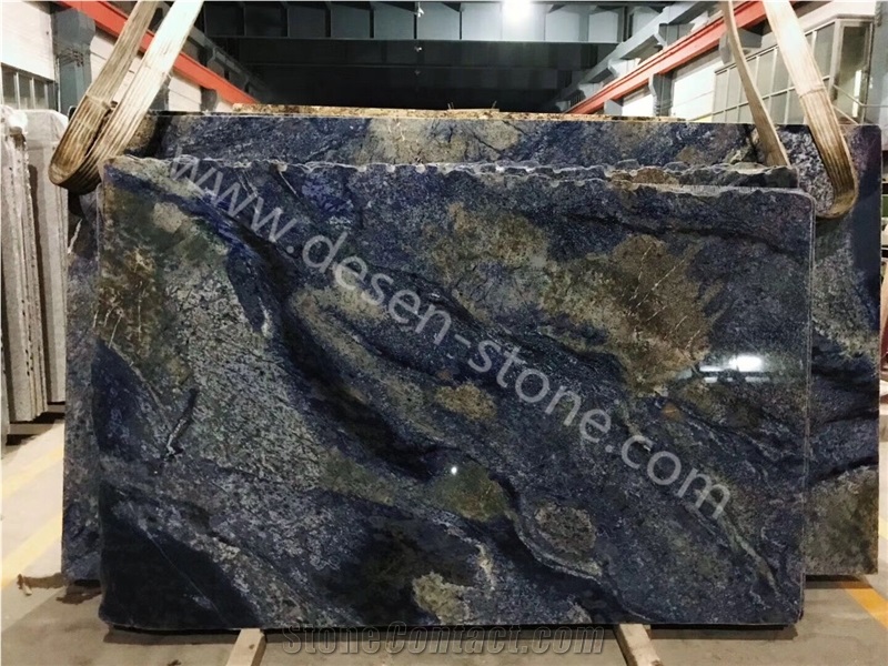 Azul Bahia Luxury Granite Slabs&Tiles, Angra Blue/Brazil Exotic Blue/Azul Macauba/Azul Bahia Blue/Brazil Blue Granite Slabs&Tiles, Decoration Stone