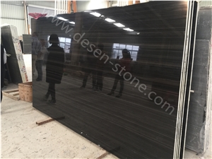 Black Timber Marble Stone Slabs&Tiles, China Black Wooden Grain/Black Serpeggiante/Royal Black Wood Vein Marble Wall Covering Tile/Skirting/Floor Tile