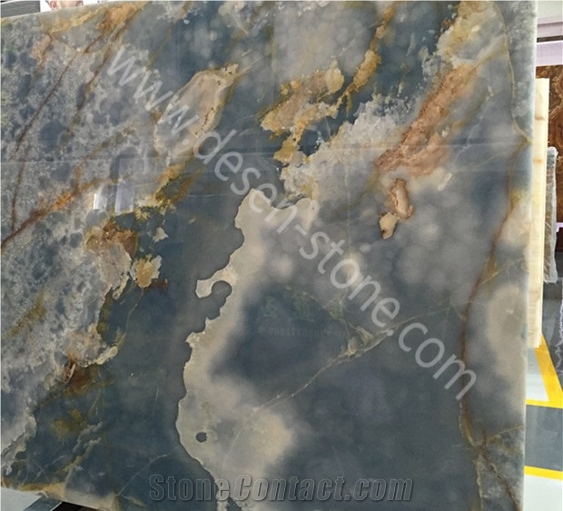 Blue Onyx Stone Slabs&Tiles Background/Lines/Decoration Stone/Walling