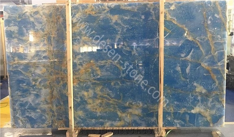 Blue Onyx Stone Slabs&Tiles Wall Covering/Background