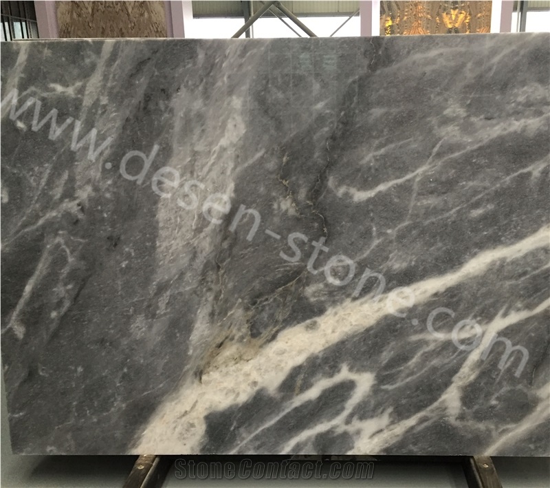 China Ash Grey Marble Slabs&Tiles, Cloudy Gray/Aether Grey/Cloud Grey&Gray Marble Stone Flooring/Bathroom Background