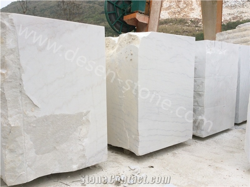 China Bianco Carrara White Guangxi White Marble Stone Blocks